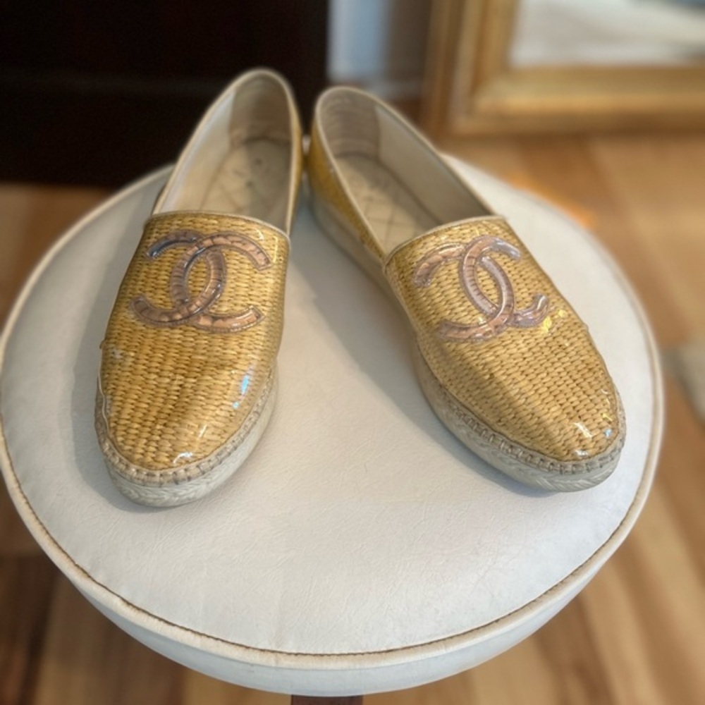 CHANEL raffia pvc Espadrilles